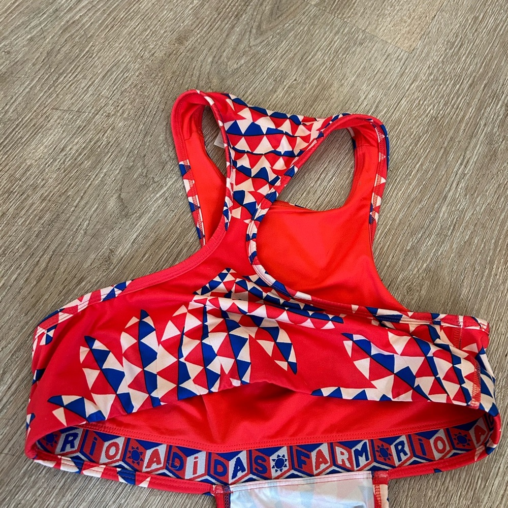 adidas Red Patterned One-Shoulder Cutout Dress - Picture 10 of 10